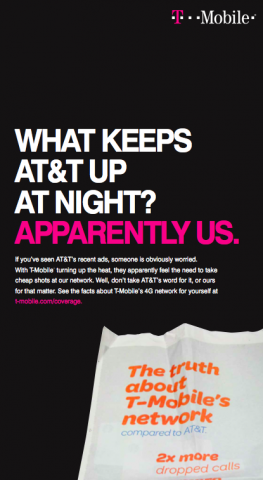 T-Mobile ad - What Keeps AT&T Up